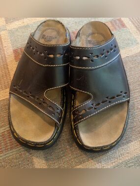 Vintage Dr. Martens Brown Leather Slide Sandals